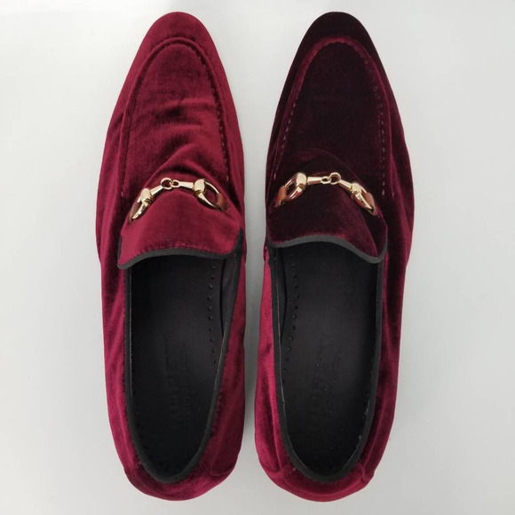 Moretti Black Label Mens Slip On Suede Loafers Shoes Red Size 10 - Picture 4 of 12